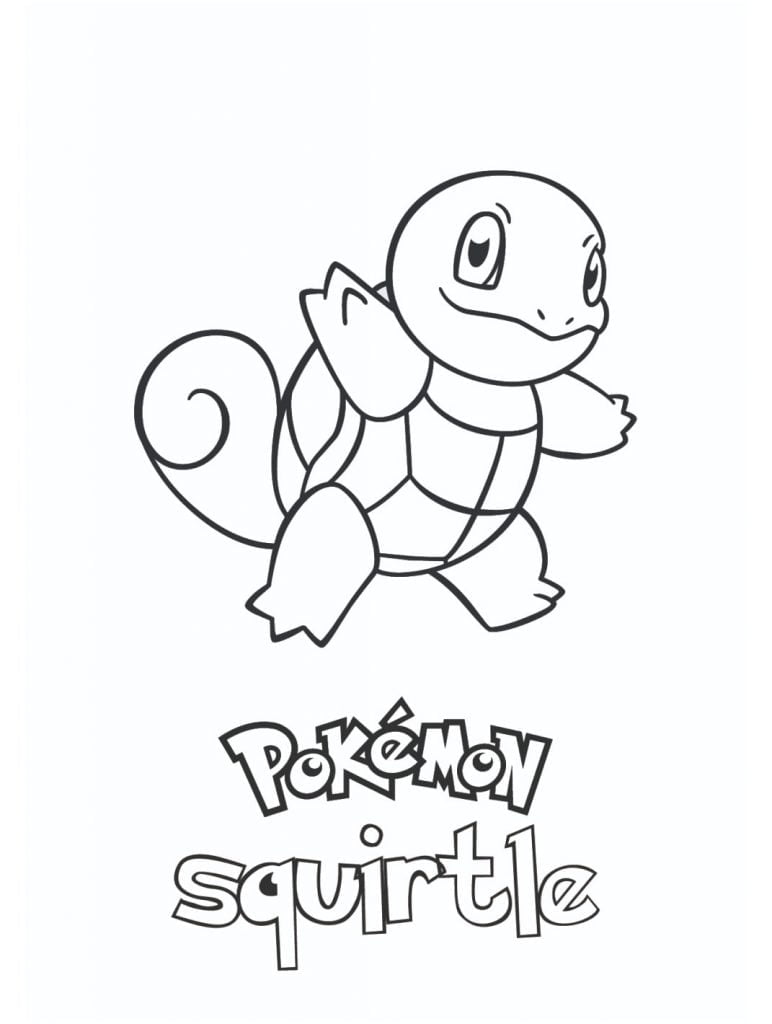 Dibujo para colorear del Pokemon Squirtle