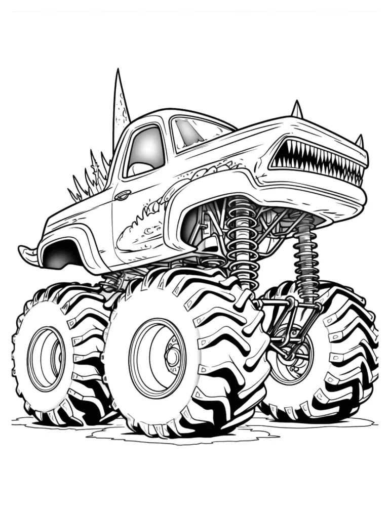 coloring monster truck - Amigos fantasmas