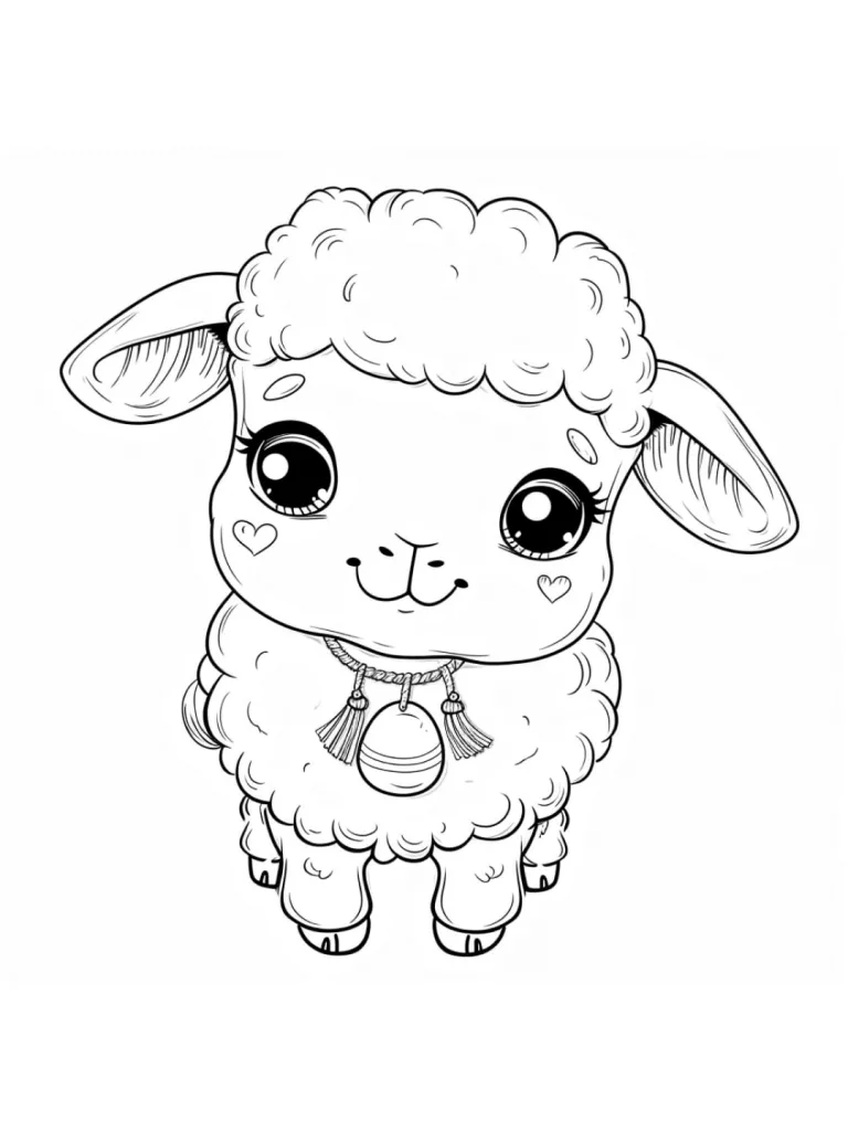colorear oveja - Niña estilo manga decorando calabazas en Halloween