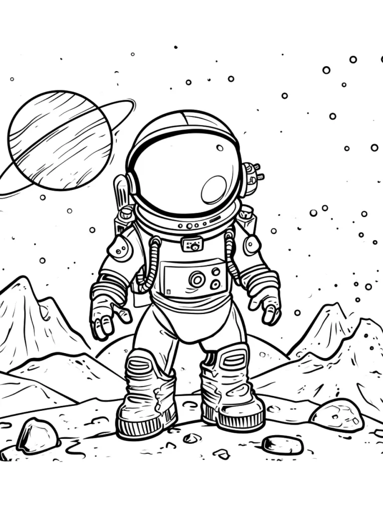 coloring astronauta - Niña estilo manga decorando calabazas en Halloween