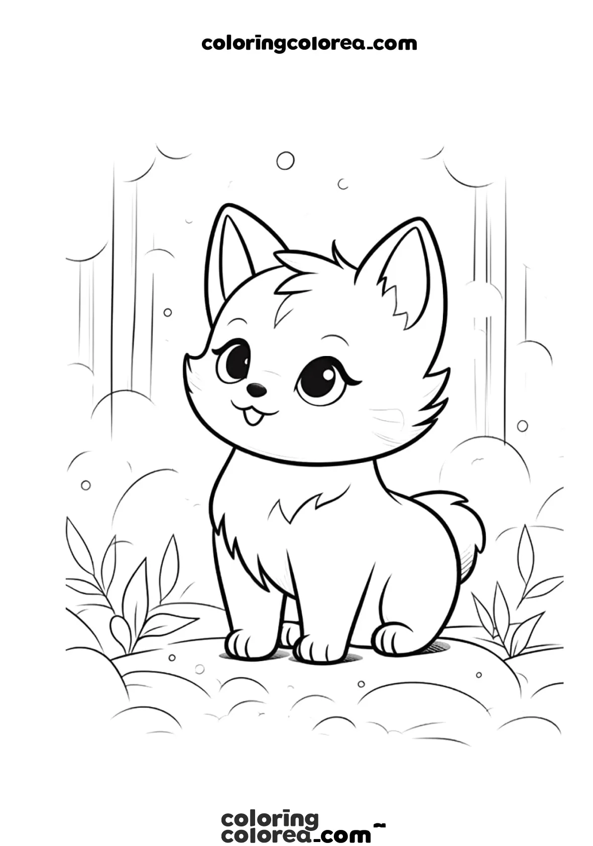 Kawaii cat puppy
