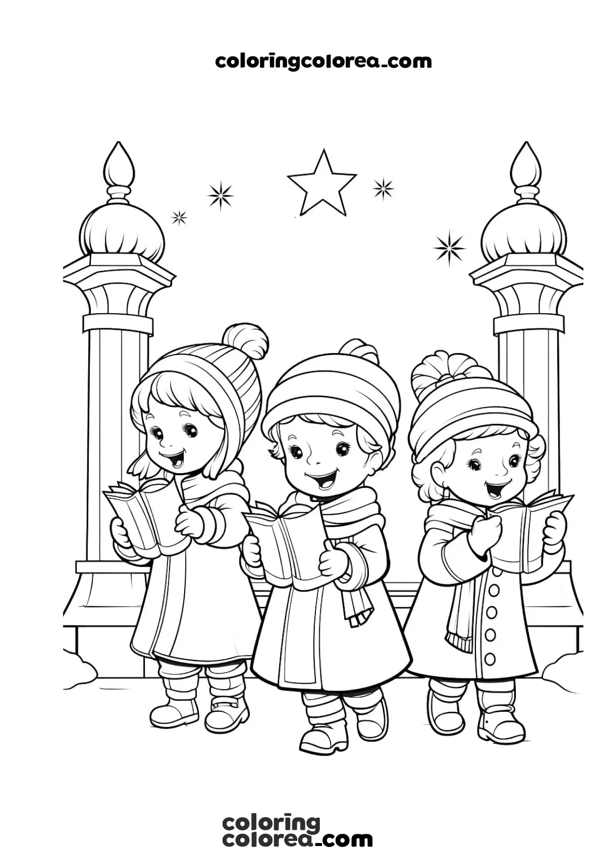 Children singing Christmas carols