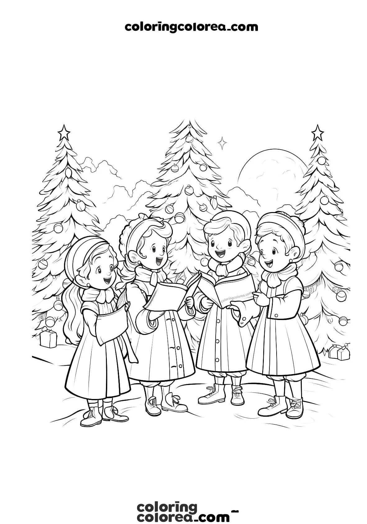 Singing Christmas carols