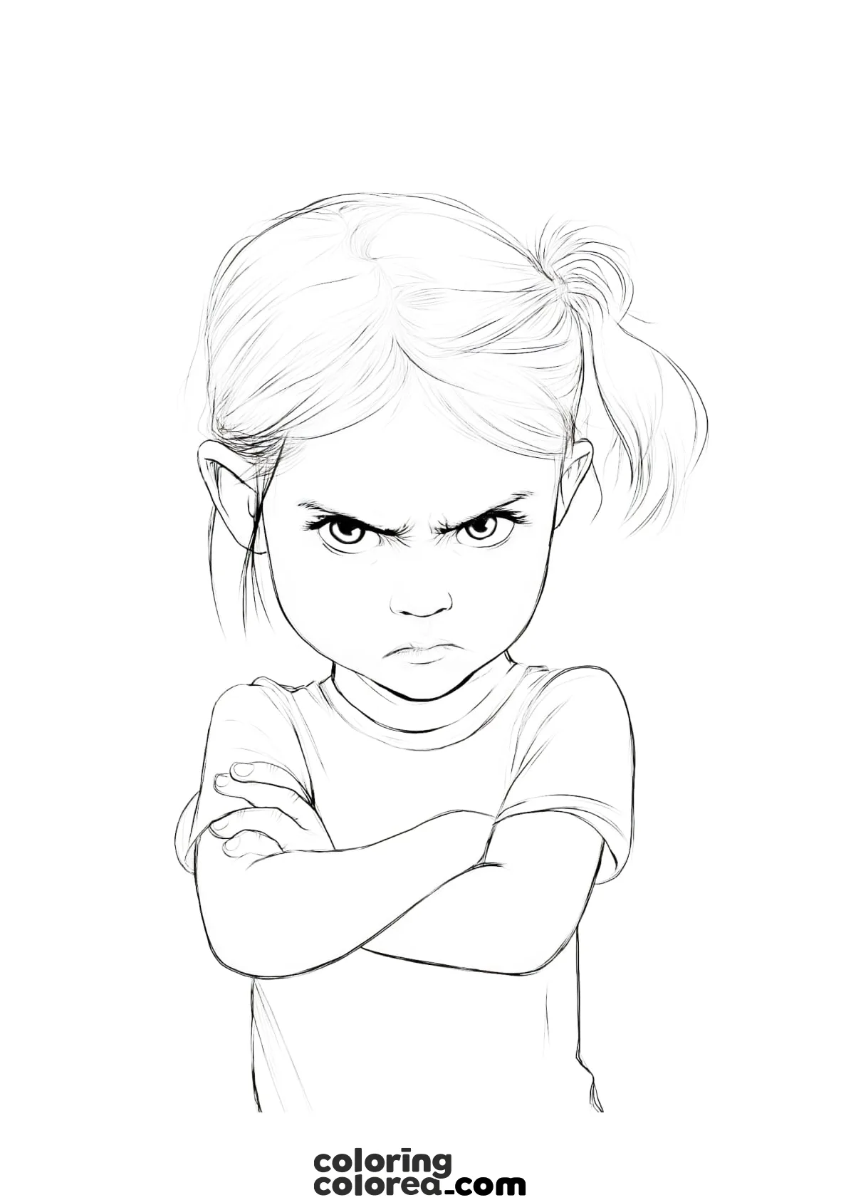 Drawings to colour and work on emotions: Anger