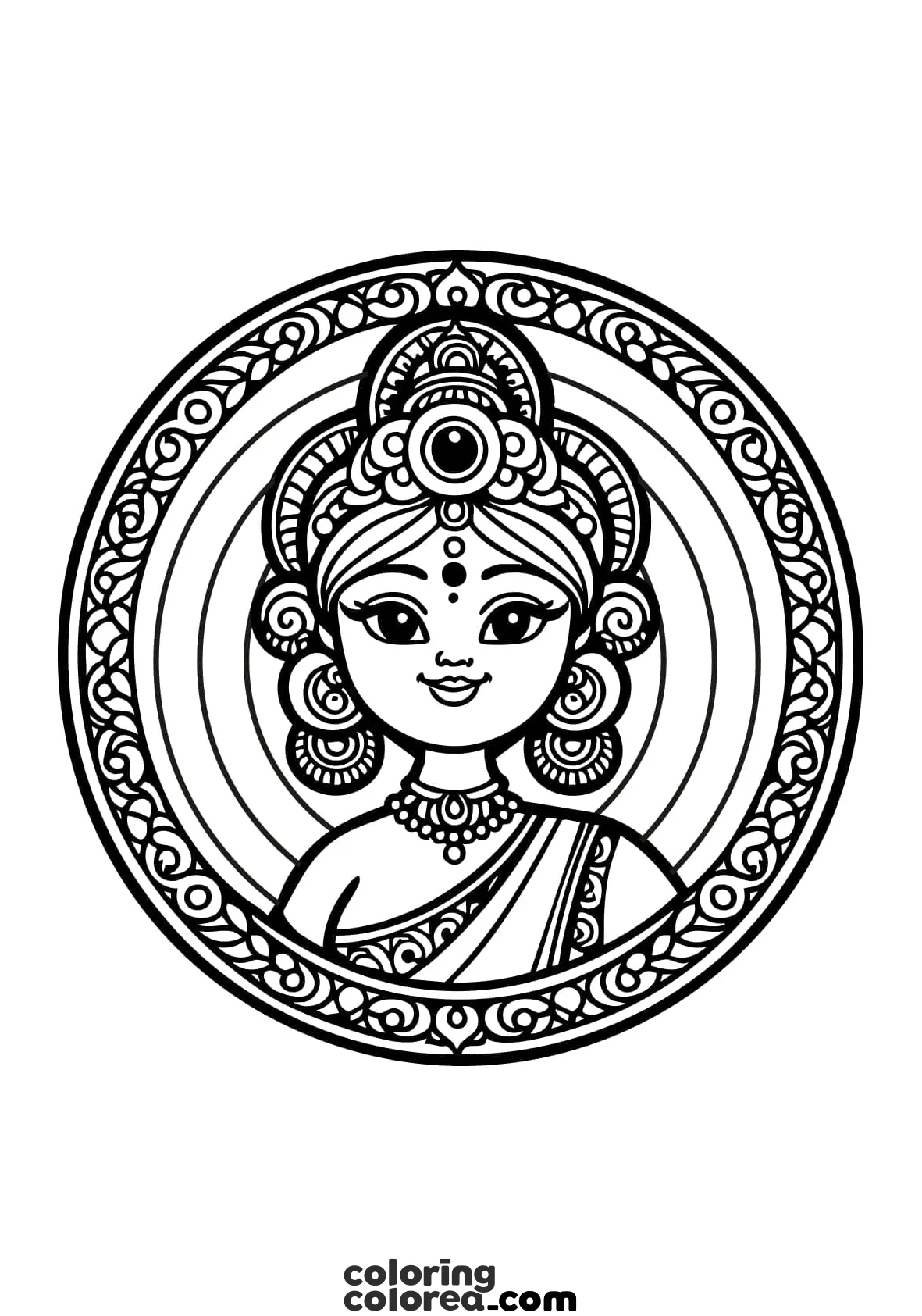 Relaxing Hindu style drawing