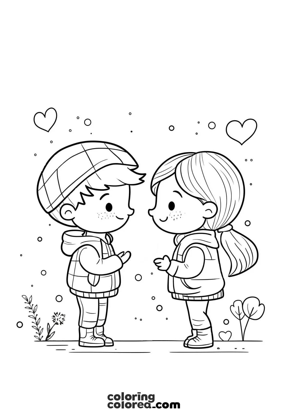 Valentine's Day colouring pages