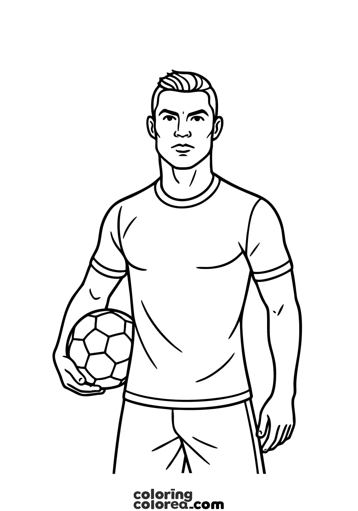 Dibujo para colorear de Cristiano Ronaldo CR7