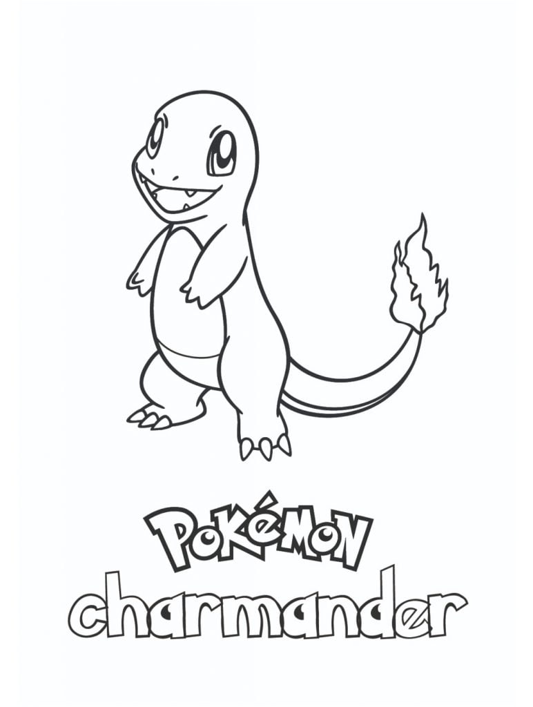 Dibujo para colorear de Pokemon Charmander